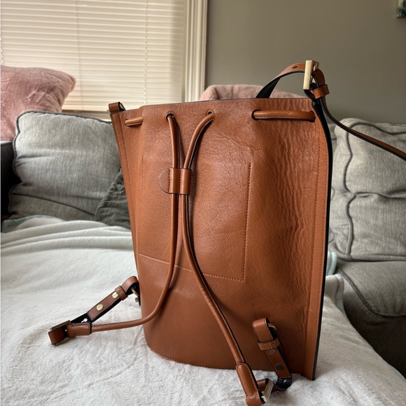 All Saints Brown Leather Backpack with Drawstring Closure. Never used! - Picture 7 of 15